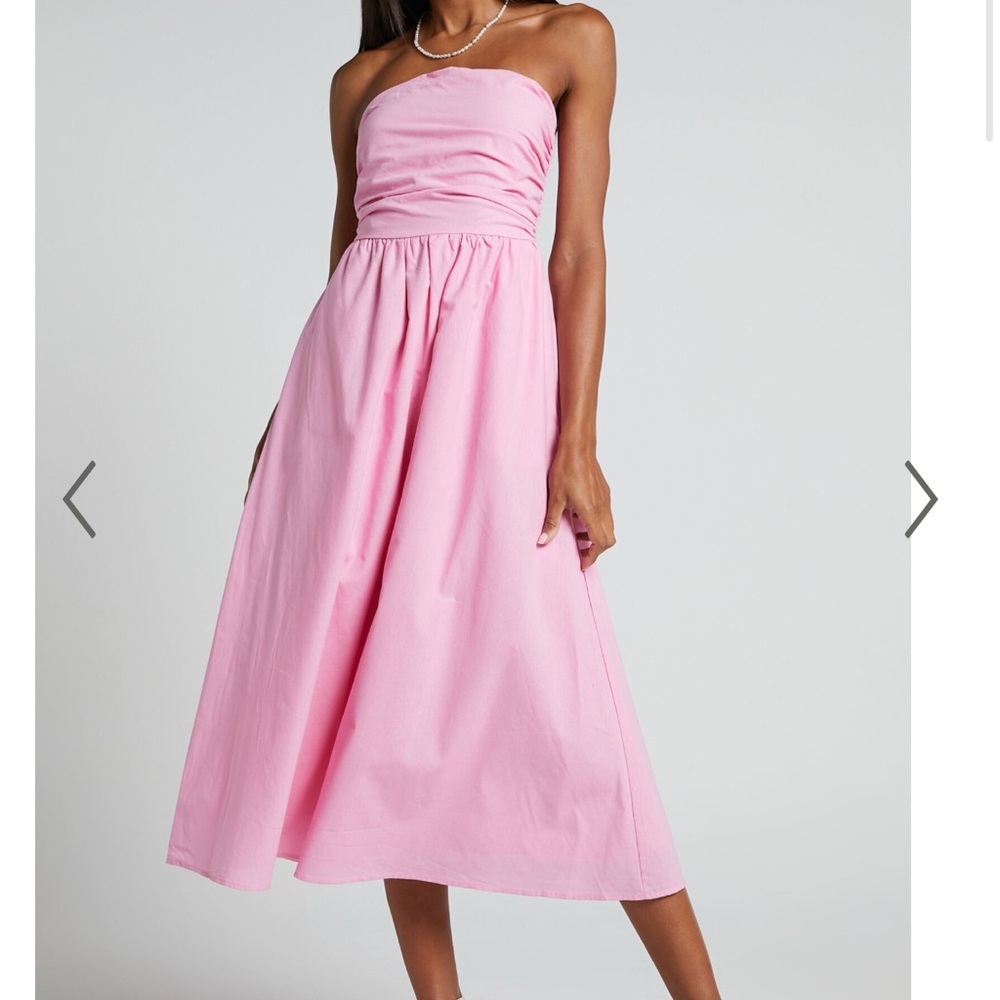 Showpo Elegant Pink Strapless Dress